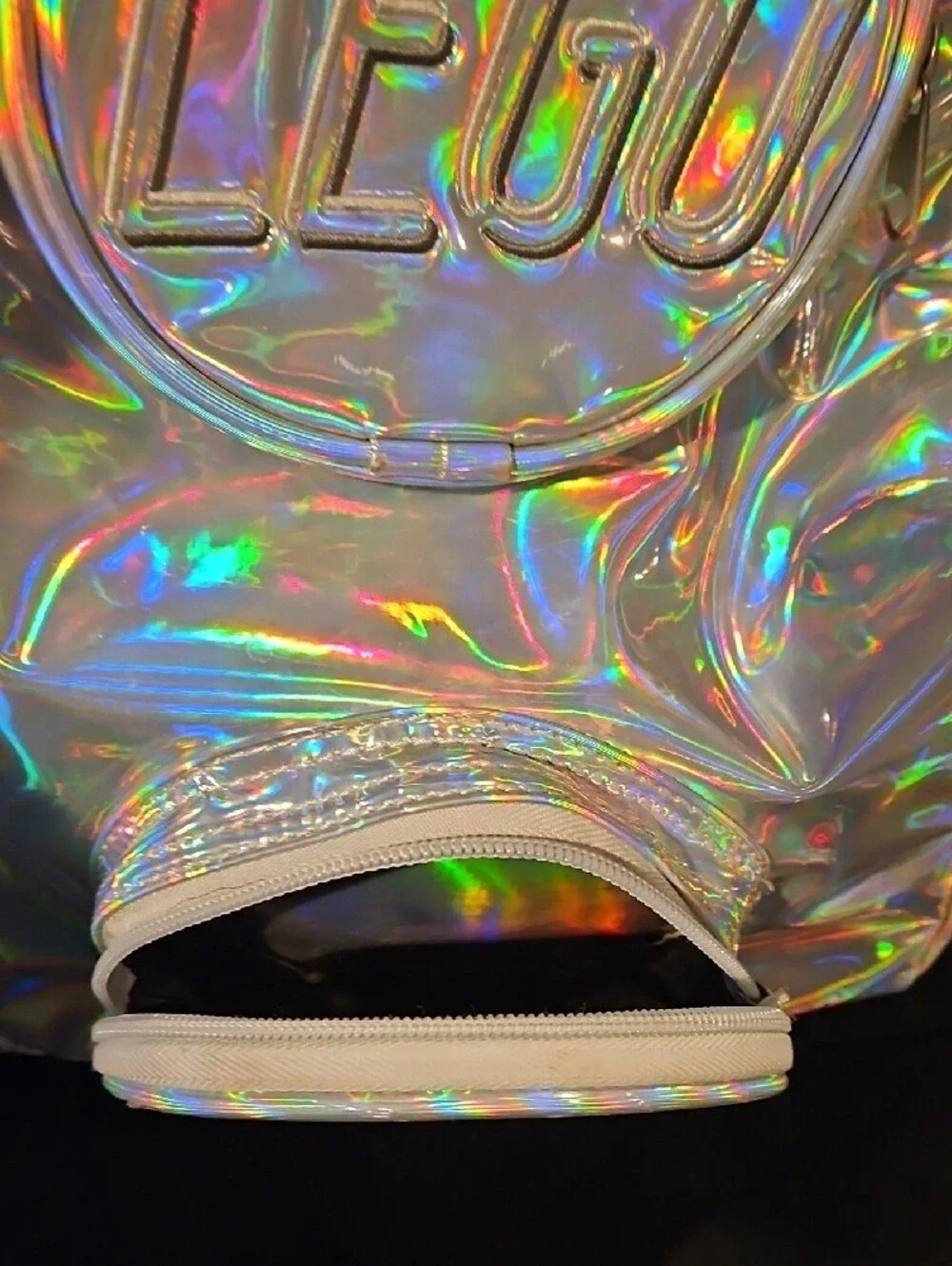 Lego Holographic Iridescent Backpack in Silver with Rainbow Sheen